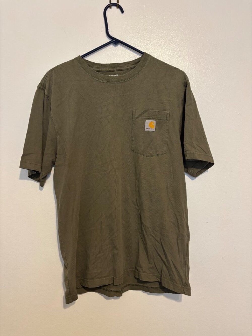 Carhartt Loose Fit Pocket T-Shirt Men’s M Olive Green Workwear Tee